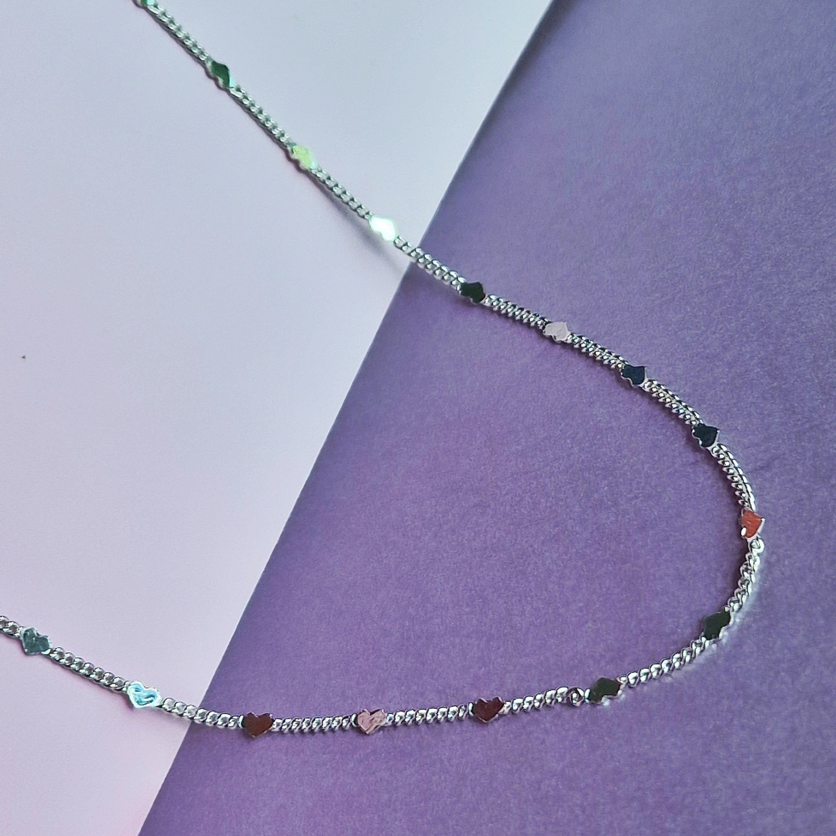 Heart Dainty Chain Silver Necklace - Vurchoo Ethical Jewellery