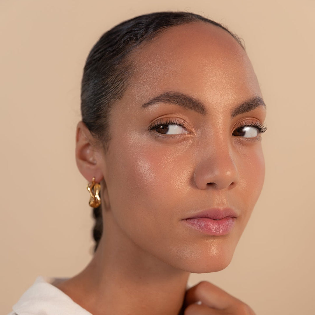 Gold Large Water Hoop Earrings