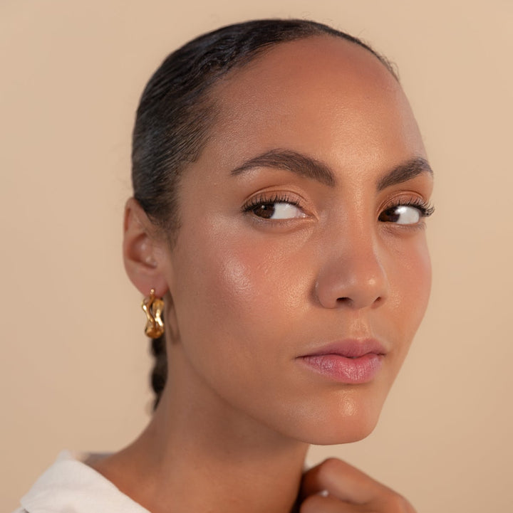 Gold Large Water Hoop Earrings