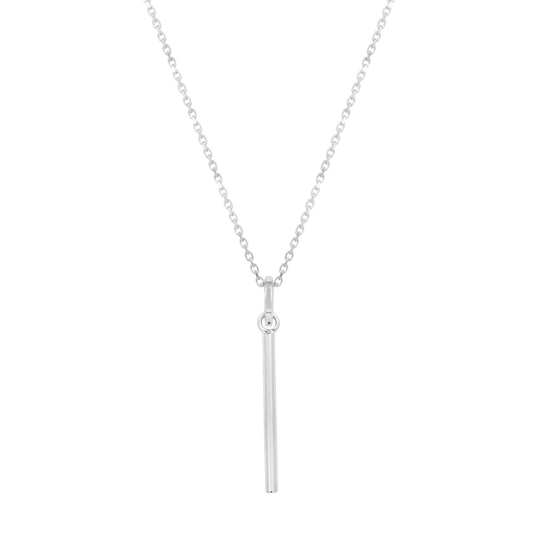 Minimalist Silver Bar Pendant Necklace - Vurchoo Ethical Jewellery