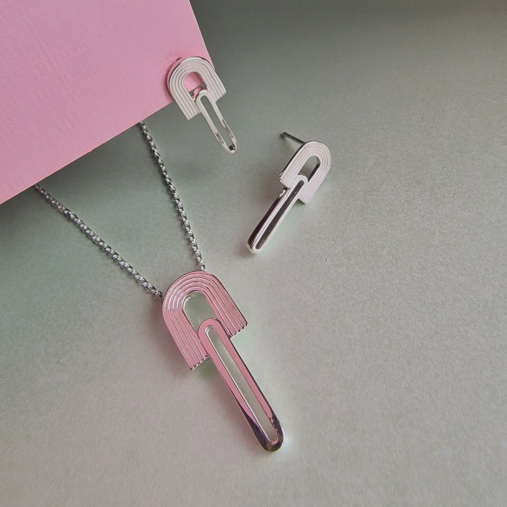 Rainbow Sterling Silver Chain Necklace - Vurchoo Ethical Jewellery