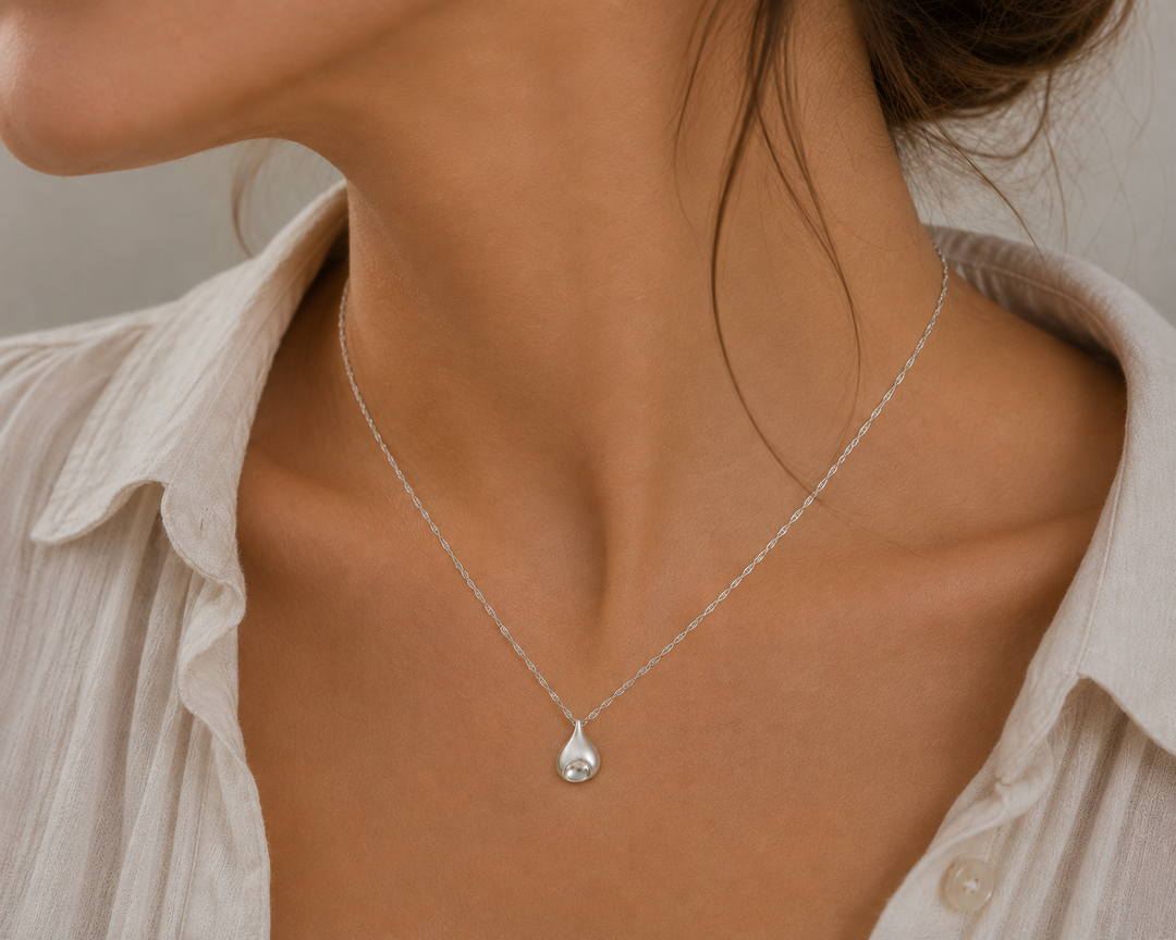 Petite Dimple Silver Necklace