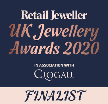 Logo to show we were nominated for the UK jewellery Award Ethical business of the year 2020