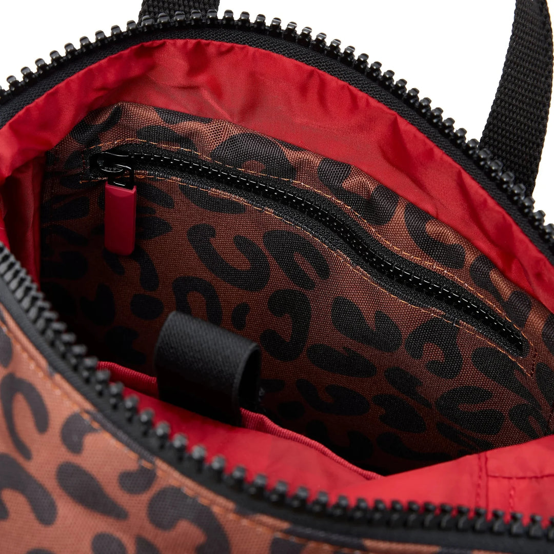 Canfield Small Backpack in Scarlet Leopard Canvas