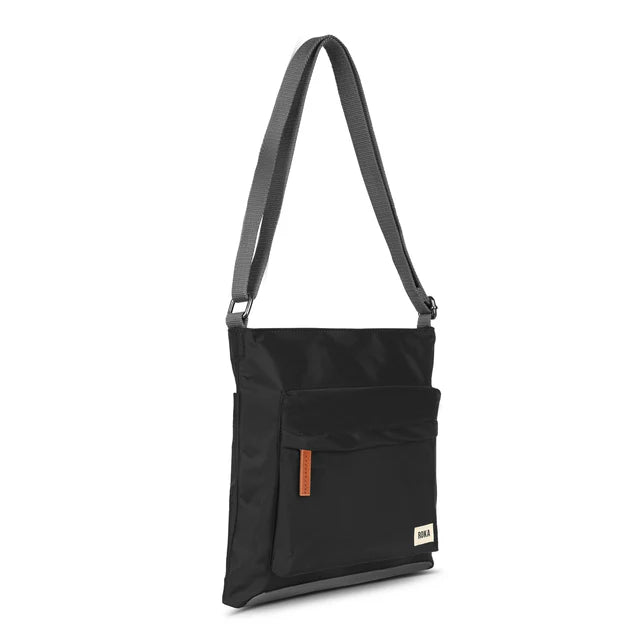 Kennington Recycled Nylon Crossbody Bag, Black