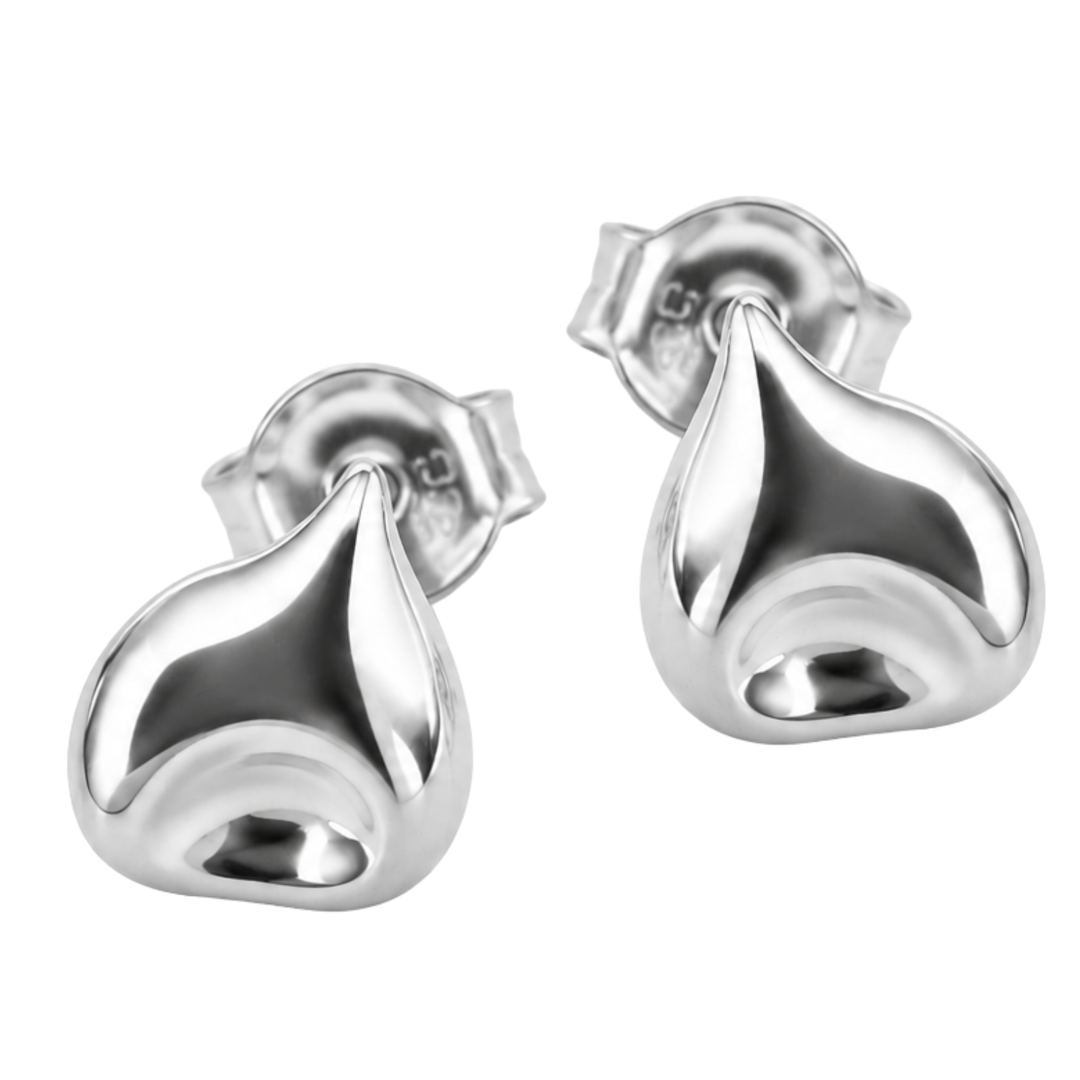 Petite Dimple Silver Stud Earrings