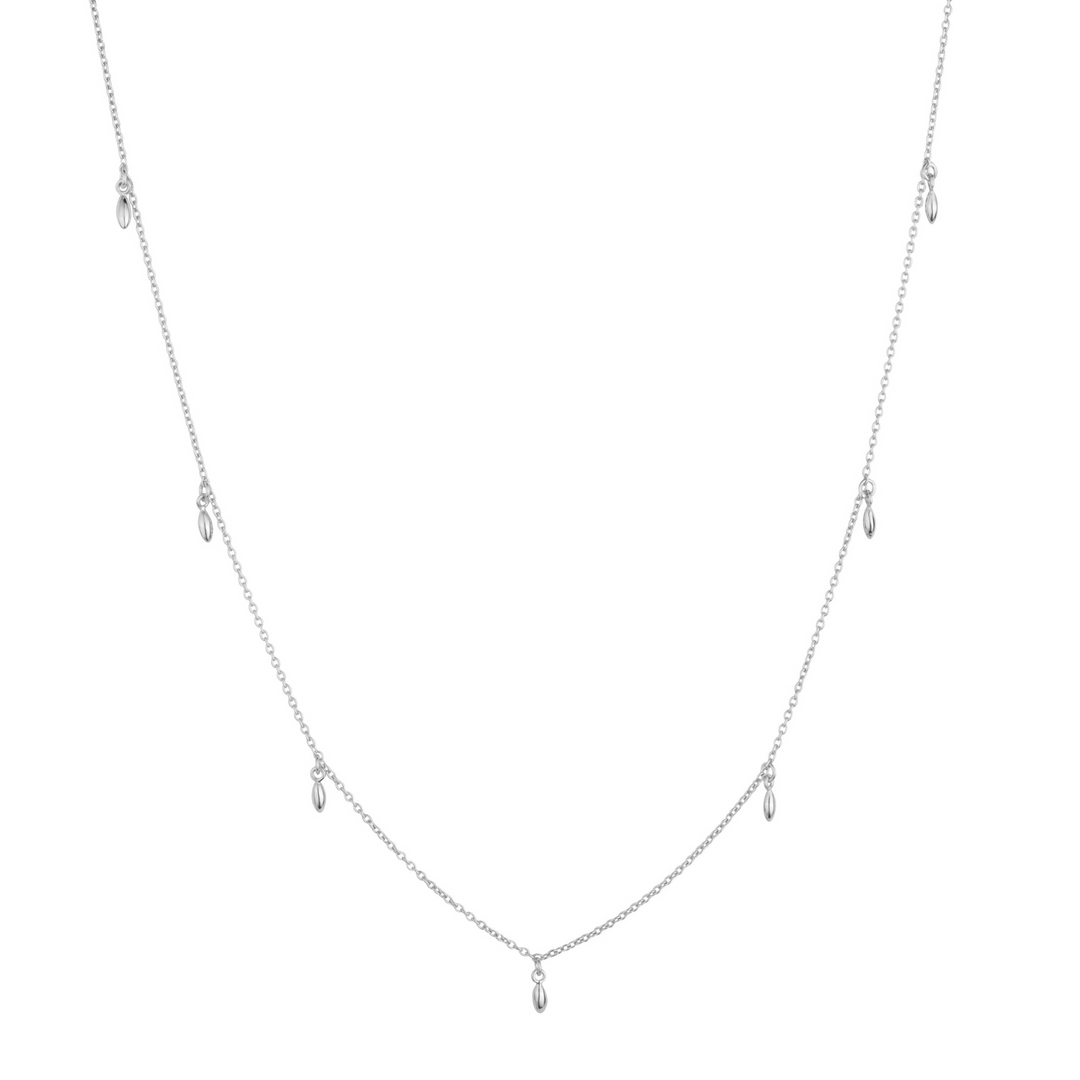 Rice Grain Sterling Silver Charm Necklace - Vurchoo Ethical Jewellery