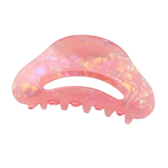 Pearlescent Rose Claw Clip