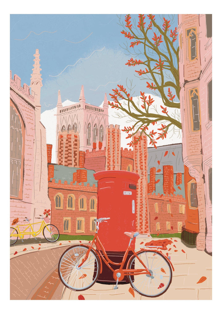 Cambridge England UK Art Print “St. John's Street”: A3