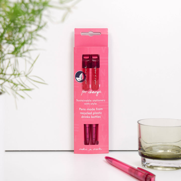 Pens Recycled Drinks Bottle Make a Mark - Pink
