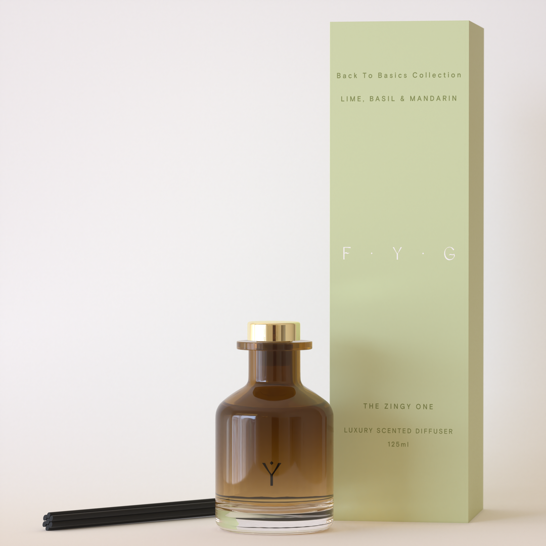 Lime, Basil & Mandarin Diffuser: Amber / Glass