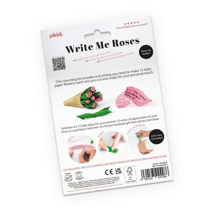 Write Me Roses | Personalised Love Gift | Slide Box Keepsake
