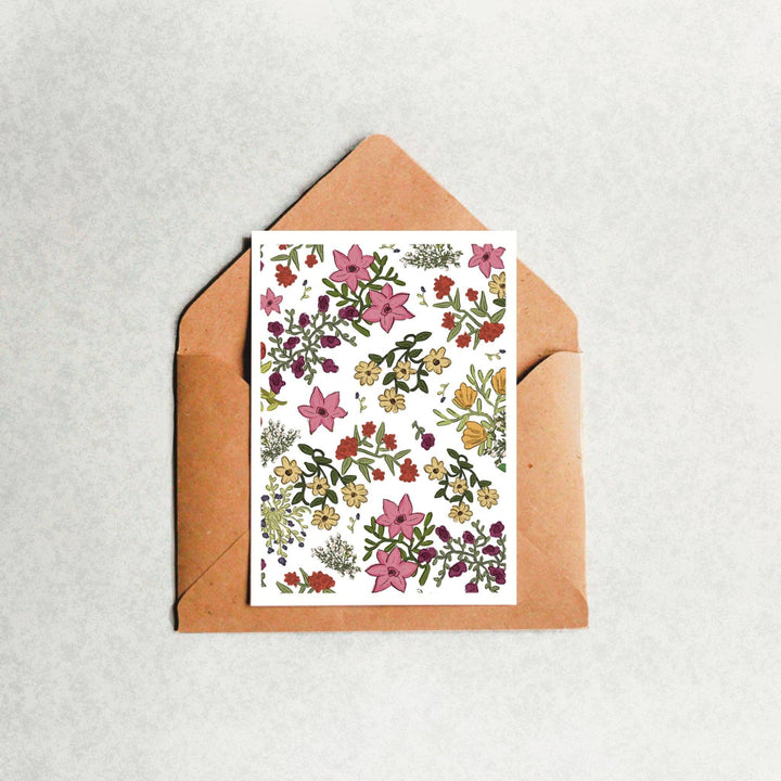 A6 Greeting Card “London Florals” London UK