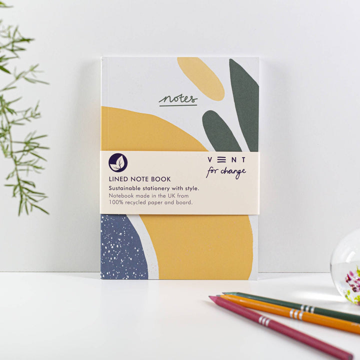 Notebook Recycled Paper A5 Lined Paper - Olive