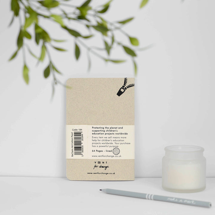 Notebook A6 RECLAIM – Reclaimed Cotton - Pearl