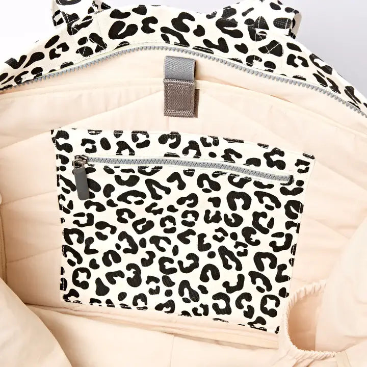 Marylebone Tote Bag in Summer Leopard Cotton Canvas