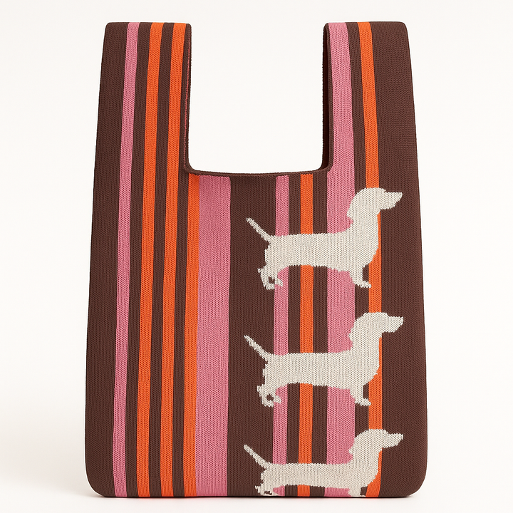 Sausage & Stripes - Knitted Bag