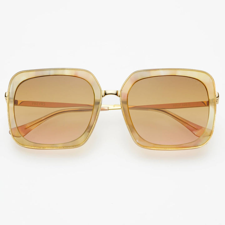 Lulu Acetate Womens Square Sunglasses  : Yellow Pearl