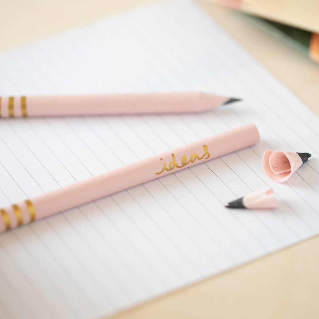 Pencils Pack of 3 recycled - Ideas Cream & Carnation