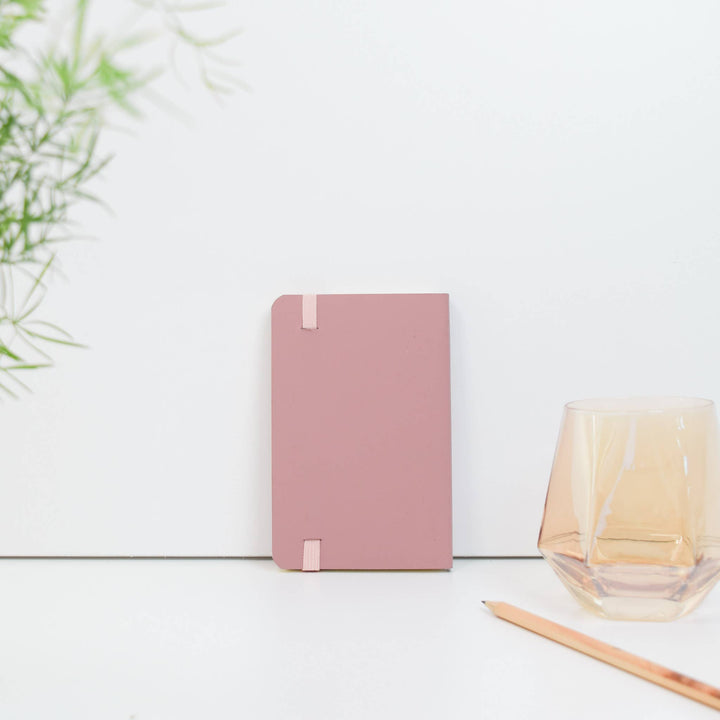 A6 recycled leather notebook - EDIT powder pink