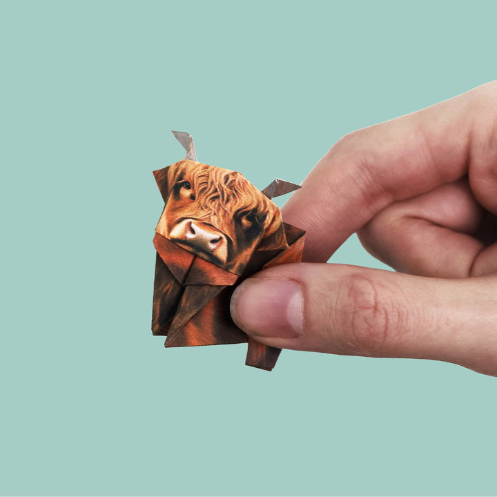 Paper Highland Cows | Origami Kit | Scottish Novelty Gift