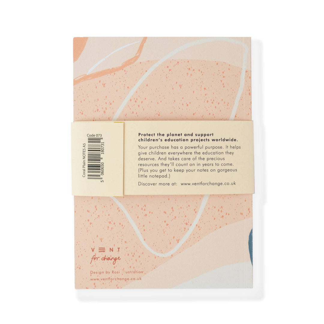 Notebook A5 100% Notes Collection Plain Paper - Coral