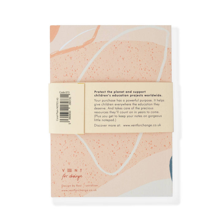 Notebook A5 100% Notes Collection Plain Paper - Coral