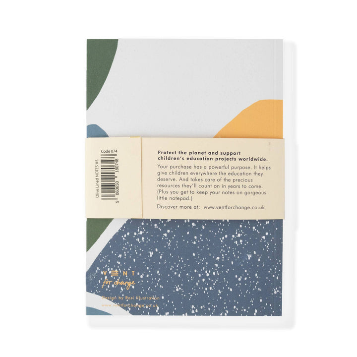 Notebook Recycled Paper A5 Lined Paper - Olive