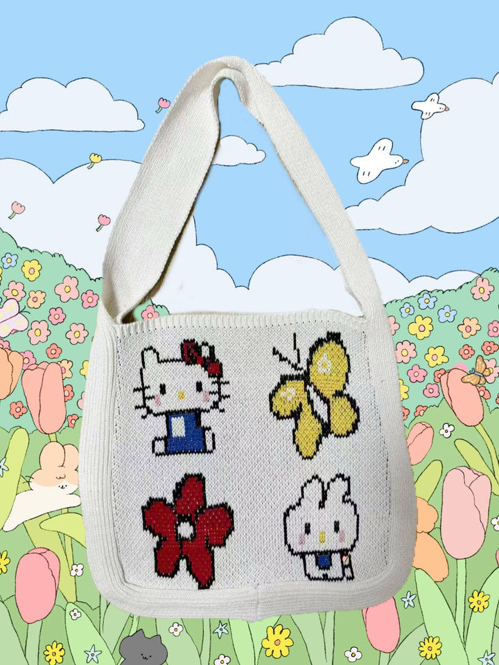 Whimsy Friends Knit Tote