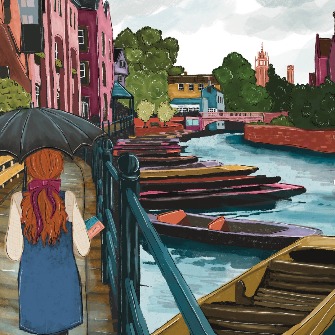 Cambridge England UK Art Print, Quayside, The River Cam