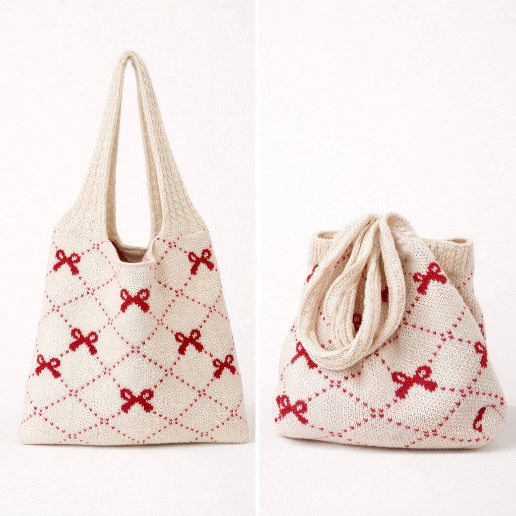 Ribbon Reverie crochet Tote