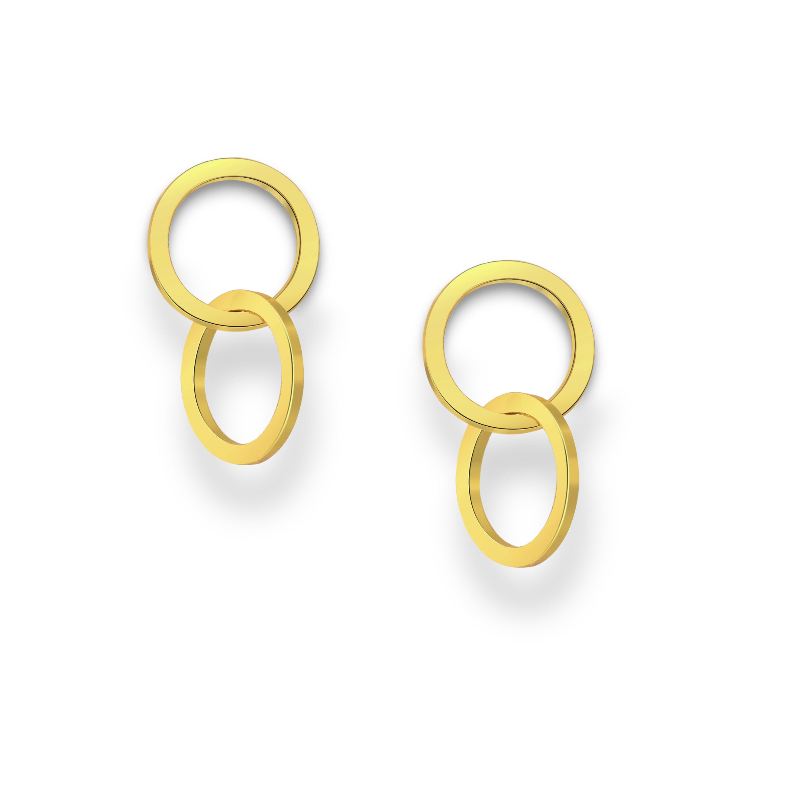 Forever Rings Simple Gold Stud Earrings - Vurchoo Ethical Jewellery