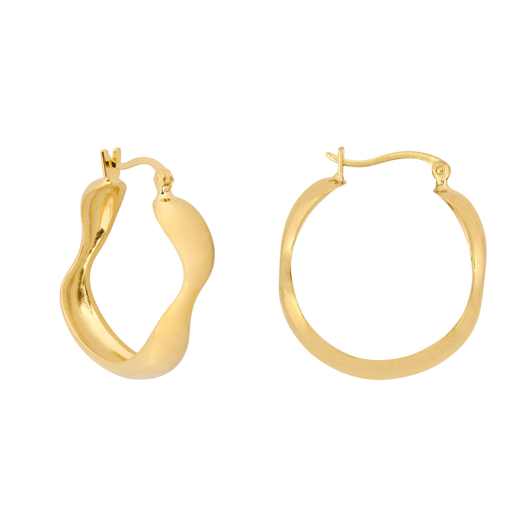 Gold Large Water Hoop Earrings - Vurchoo Ethical Jewellery