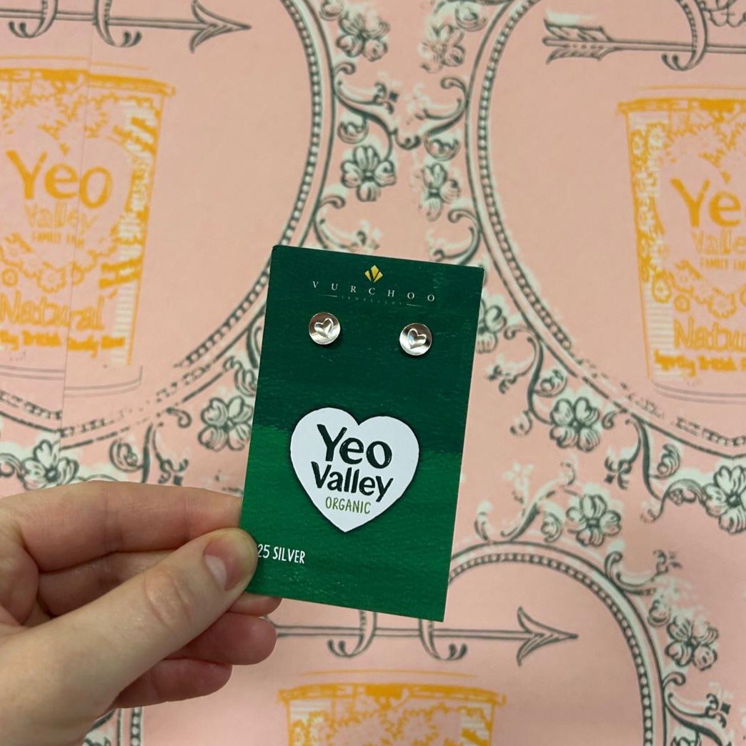 Official Yeo Valley Silver Heart Earrings - Vurchoo Ethical Jewellery