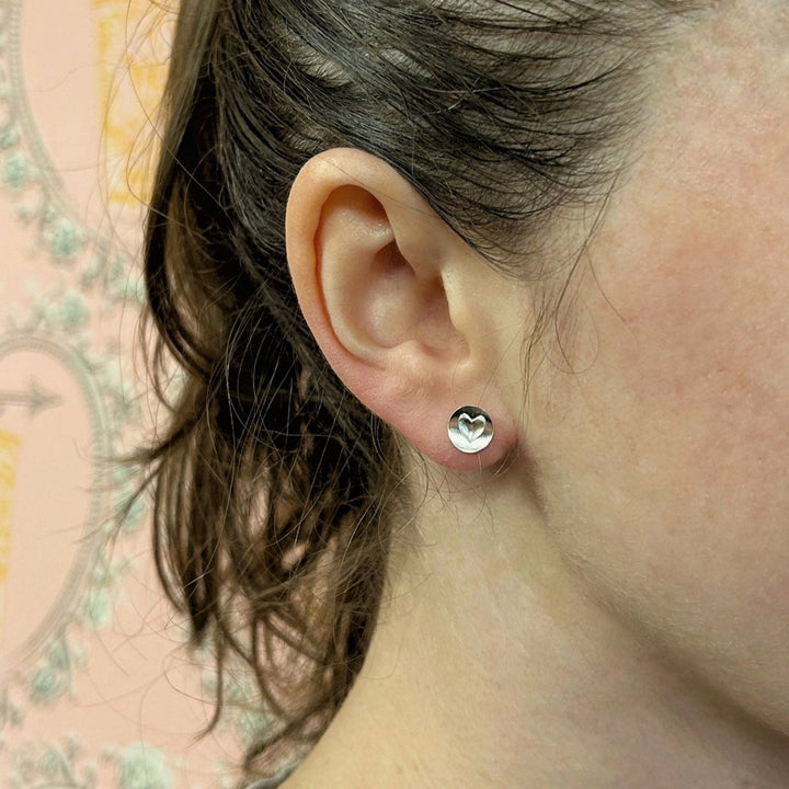 Official Yeo Valley Silver Heart Earrings - Vurchoo Ethical Jewellery