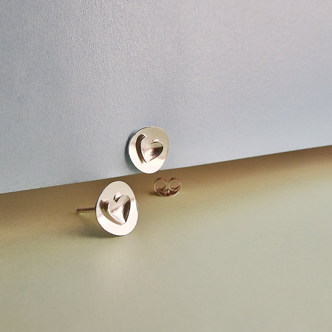 Official Yeo Valley Silver Heart Earrings - Vurchoo Ethical Jewellery