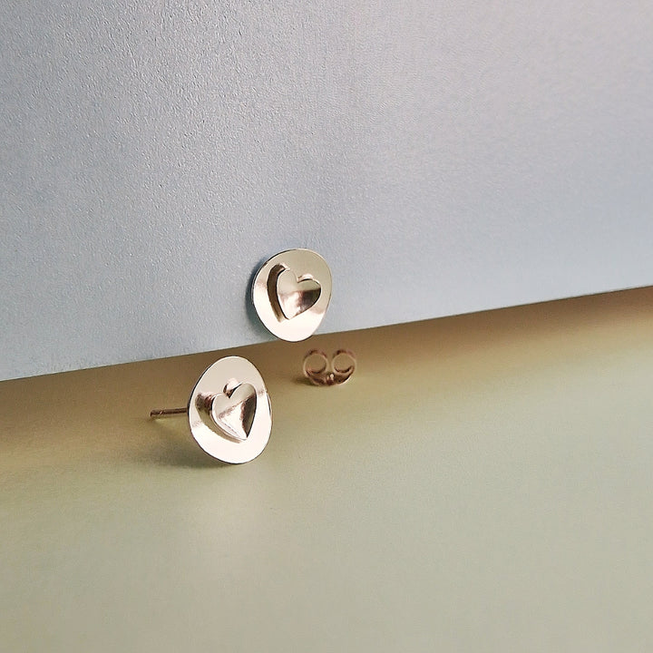 Official Yeo Valley Silver Heart Earrings - Vurchoo Ethical Jewellery