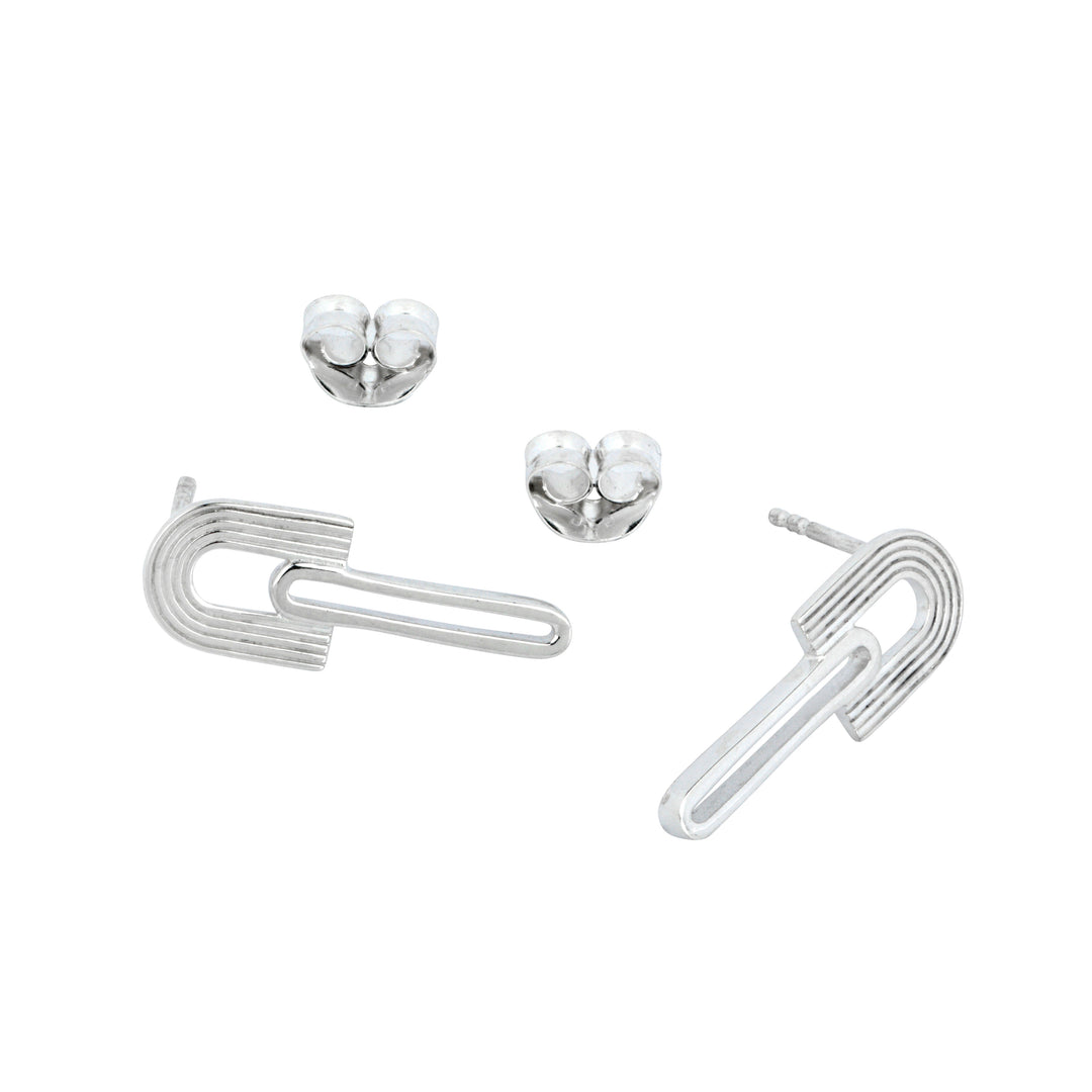 Rainbow Sterling Silver Stud Earrings - Vurchoo Ethical Jewellery