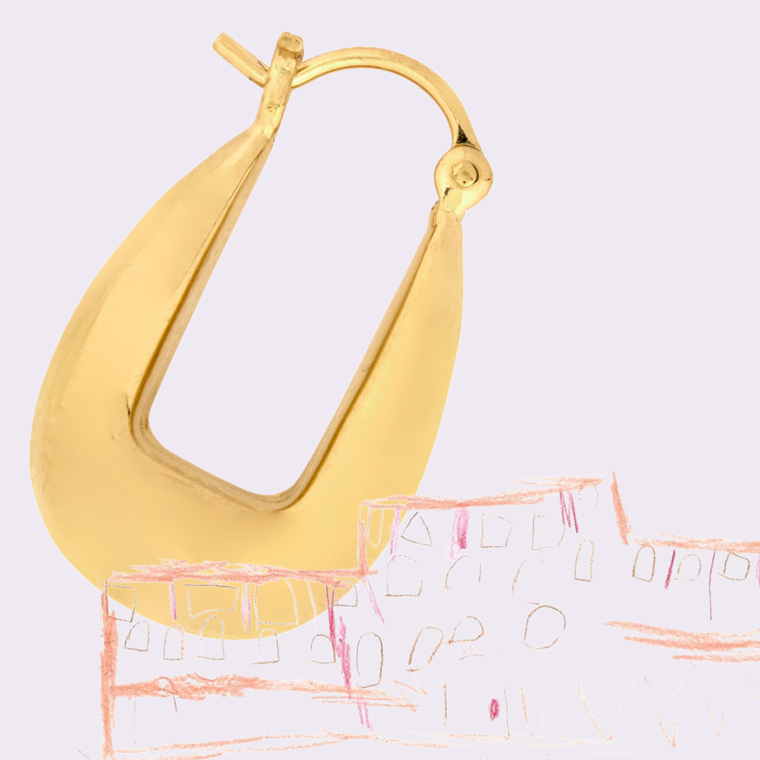 Silver Drop Saddle Hoop Earrings - Vurchoo Ethical Jewellery