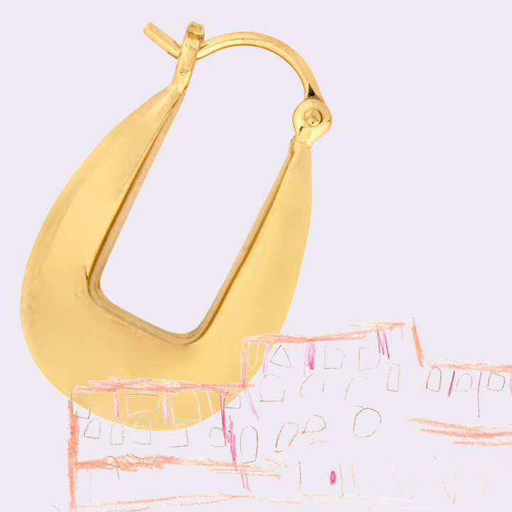 Silver Drop Saddle Hoop Earrings - Vurchoo Ethical Jewellery