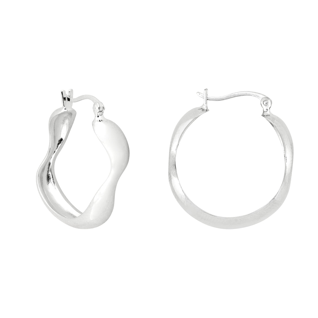 Silver Large Water Hoop Earrings - Vurchoo Ethical Jewellery