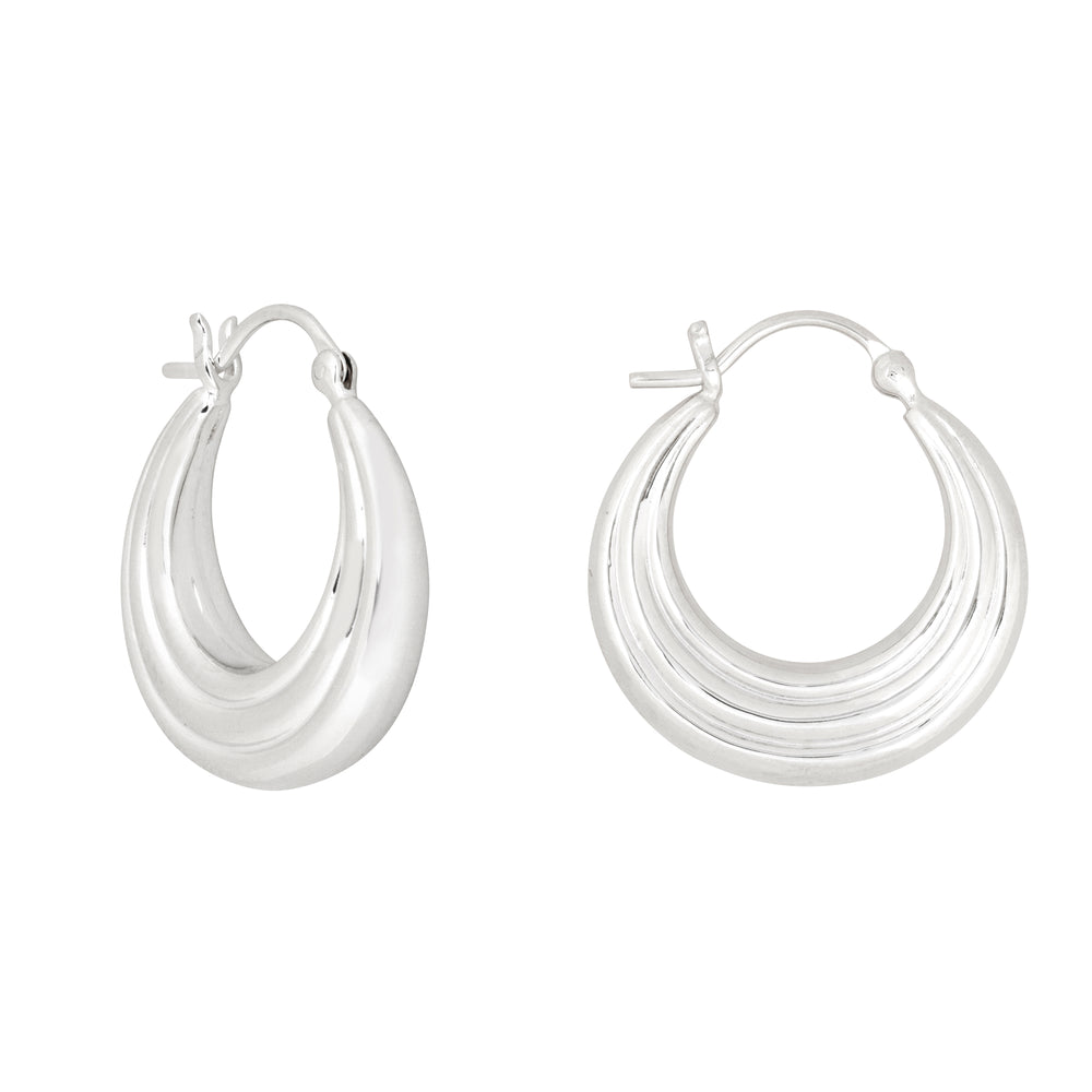 Silver Layered Hoop Earrings - Vurchoo Ethical Jewellery