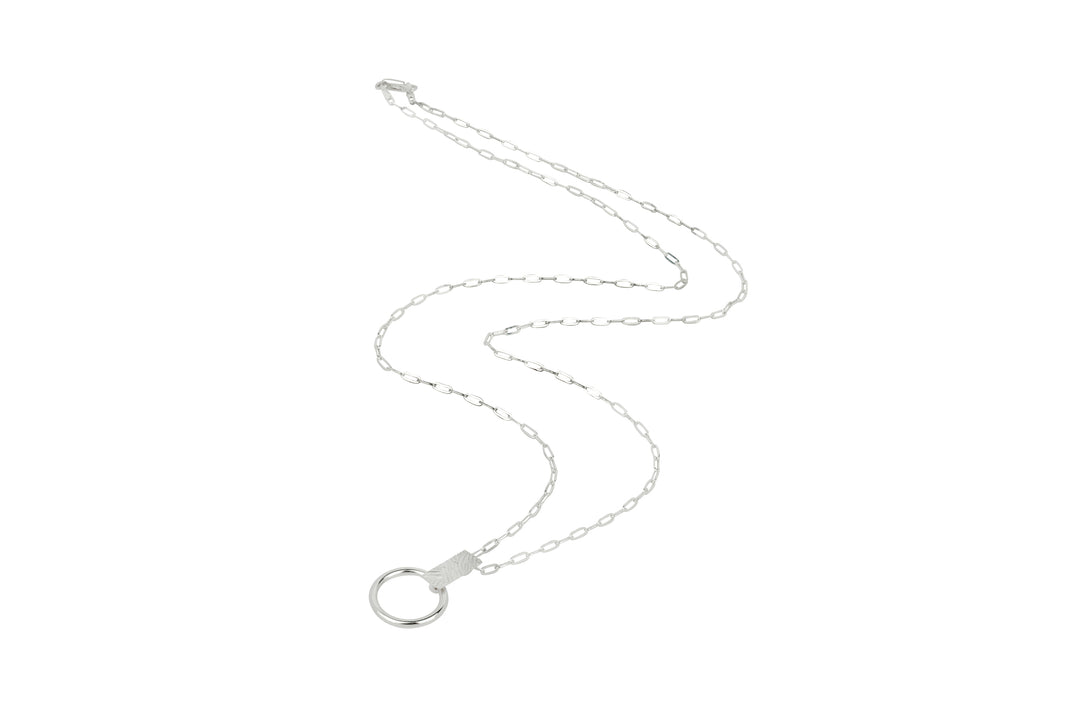 Contrasting Chunky Textured Sterling Silver Necklace