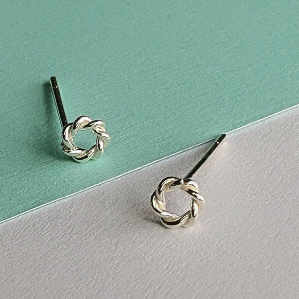 Silver Vintage Stacker Stud Earrings