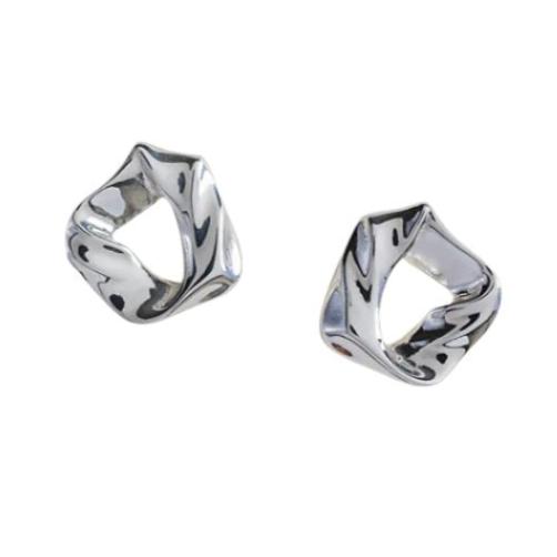 Silver Textile Earrings