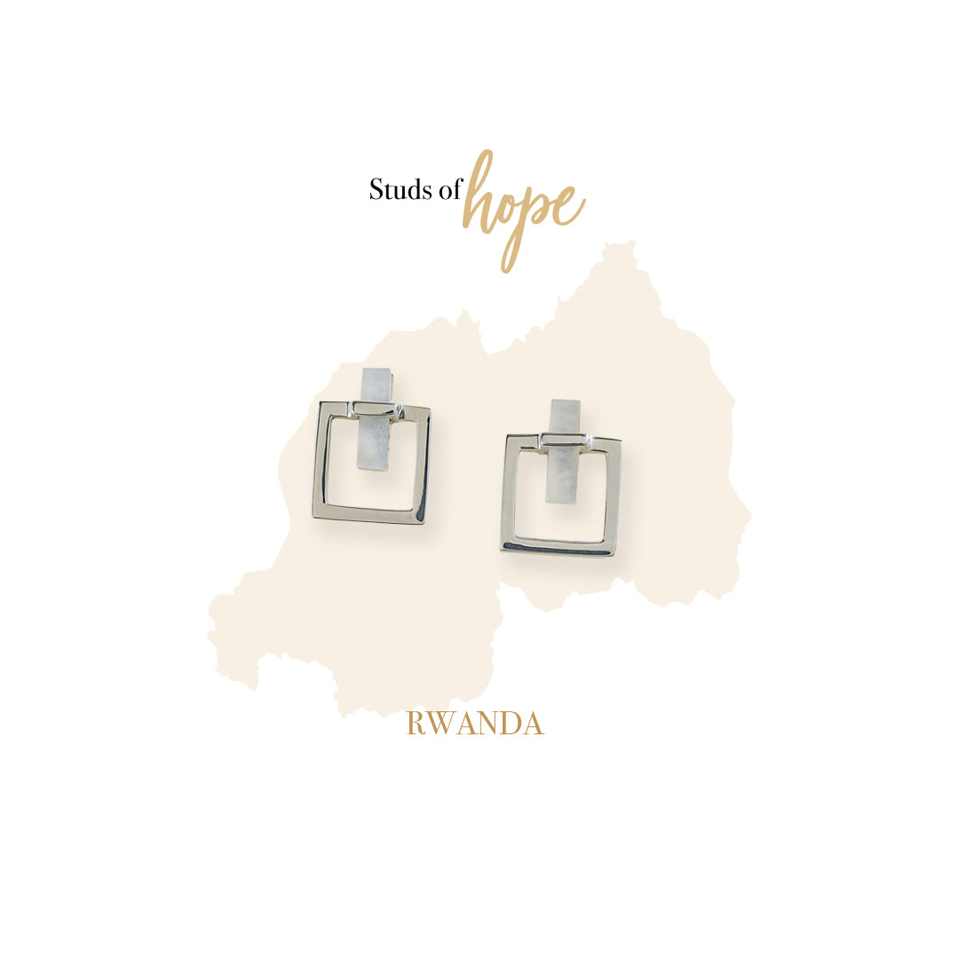 Moonstone Squares Earrings