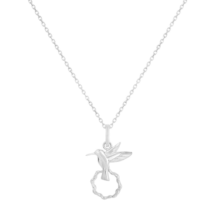 Humming Bird Sterling Silver Chain Necklace