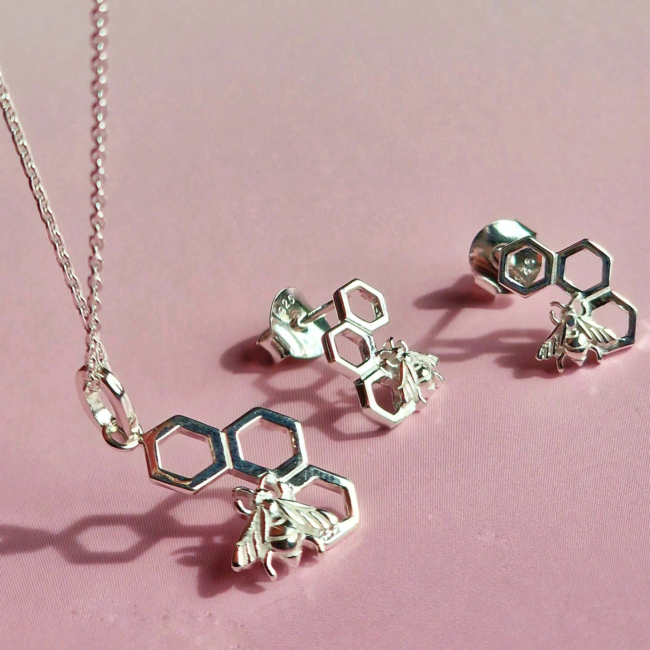 Silver Bumblebee Necklace