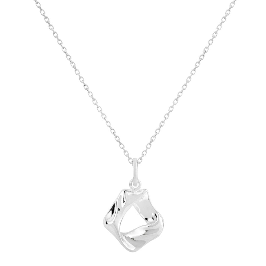 Silver Textile Necklace
