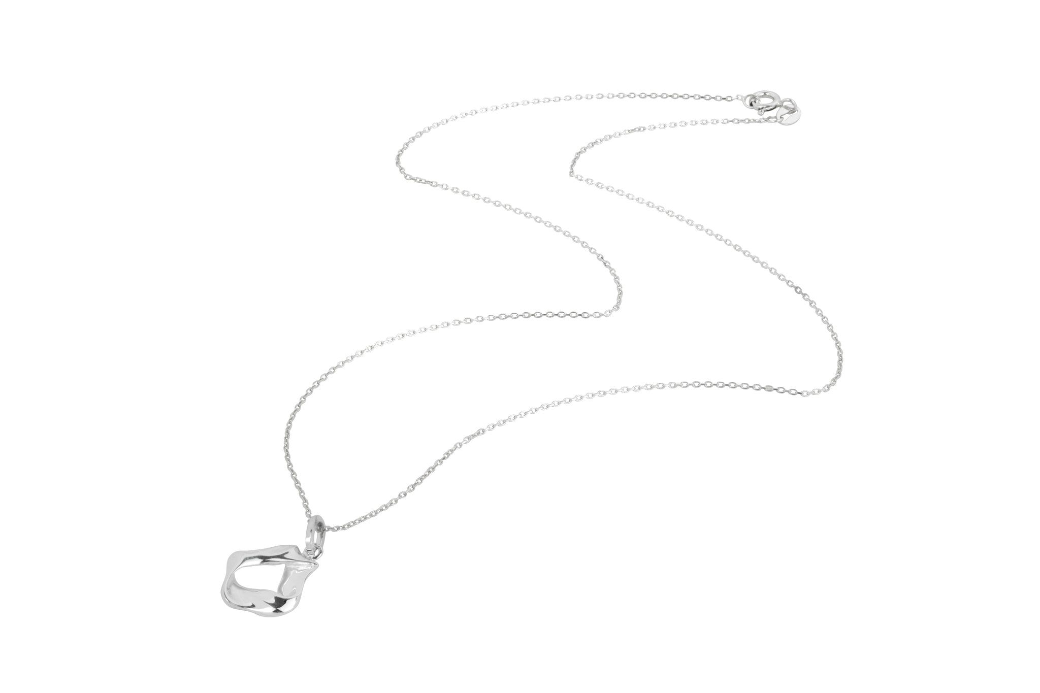 Silver Textile Necklace
